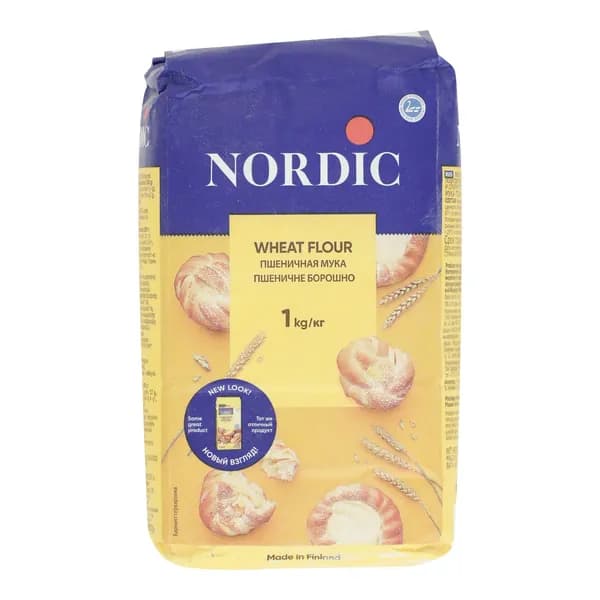 Мука Nordic пшеничная высший сорт 1 кг
