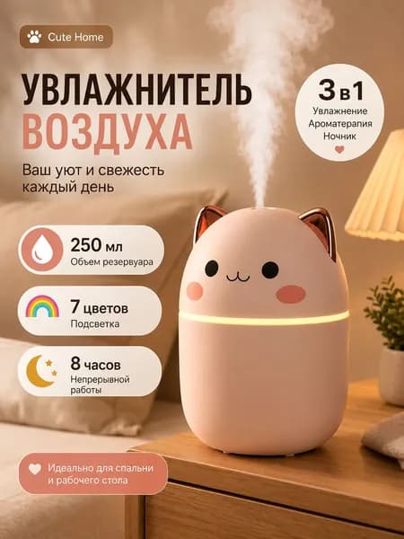 Увлажнитель воздуха C0135, светло-розовый