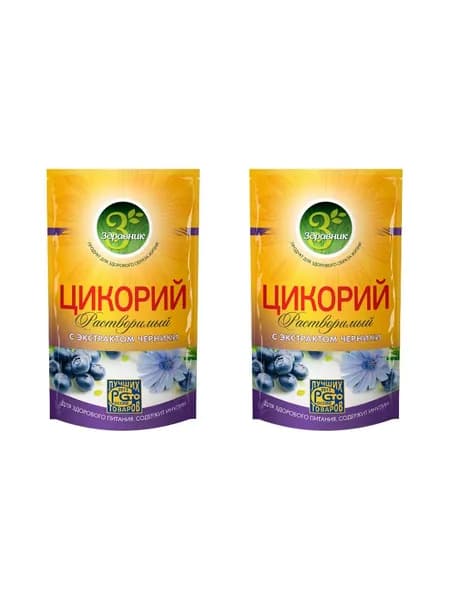 Здравник Цикорий растворимый с экстрактом черники 85 г, 2 шт
