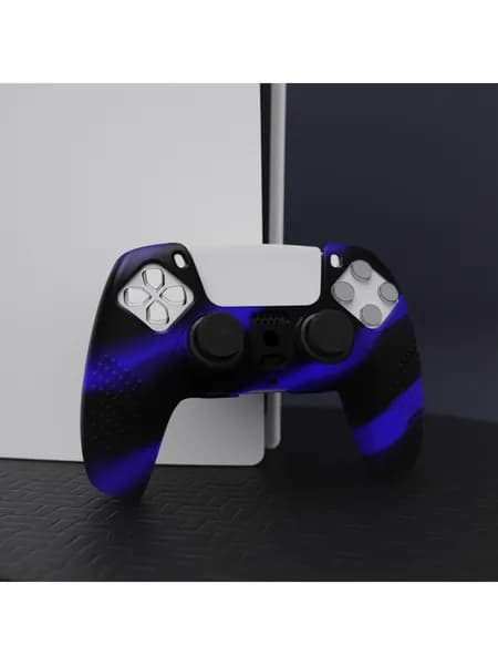 PlayVital Силиконовый чехол 3D Studded для PS5 контроллера, противоскользящая накладка с 6 насадками на стики для комфортной игры