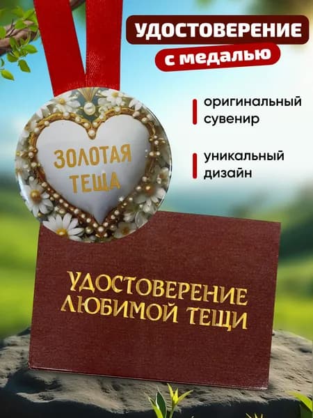 Удостоверение Любимой тещи и Медаль Золотая теща