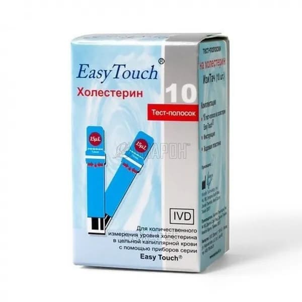 Тест-полоски EasyTouch на холестерин, 10 шт