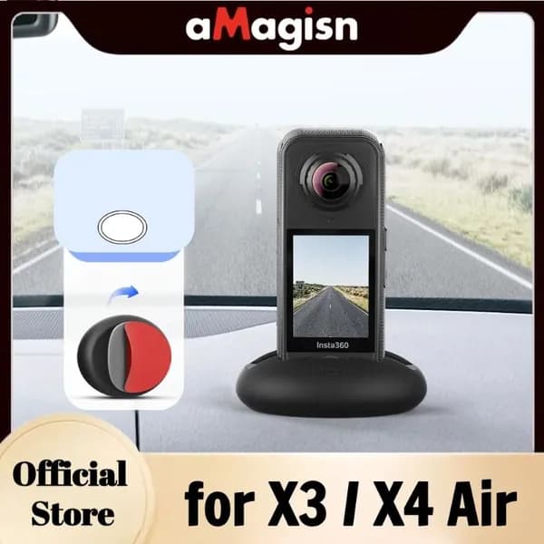 aMagisn Силиконовая основа, нескользящее настольное крепление для камеры Insta360 X3 / X4 Air Аксессуары