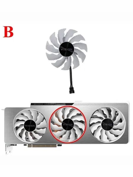 Вентилятор 87 мм ЦЕНТРАЛЬНЫЙ для Gigabyte Vision 3080 ti 3080