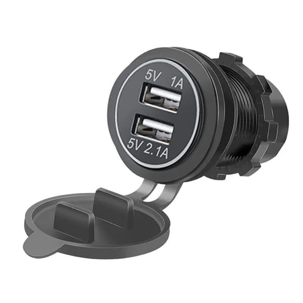 Розетка USB встраиваемая в авто 12V / 24V (DC 5V, 4.2А) 2USB