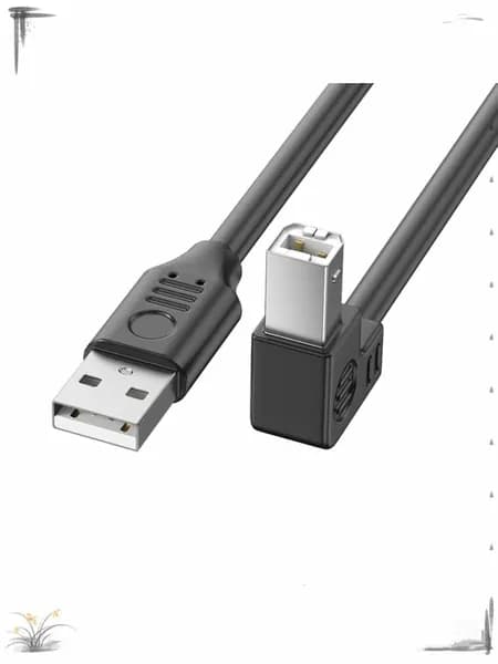 Качественный кабель USB 2.0 для принтера, высокая скорость, угол 90 , 1.5m - Наклоняйся вверх
