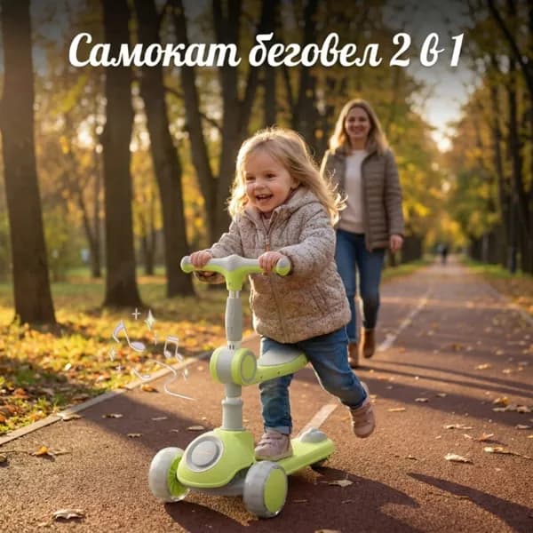 Самокат 滑板车, зеленый