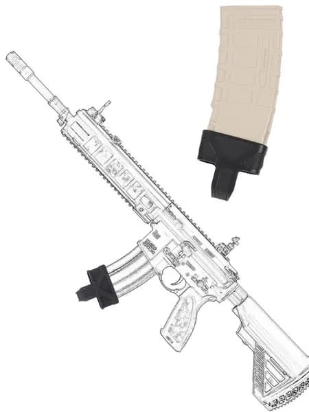 1 шт M4/M16 Петля FMA для быстрого извлечения ,Резиновый антискользящий рукав