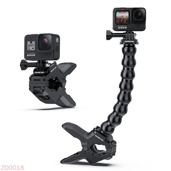 Универсальное крепление Came Jaws Flex с регулируемой гибкой штангой для камер GoPro Hero 11 10 9 Fusion DJ Osmo и других моделей