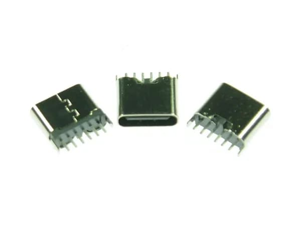 Системный разъем Type C 26 вертикальный 6pin, высота 6.8мм