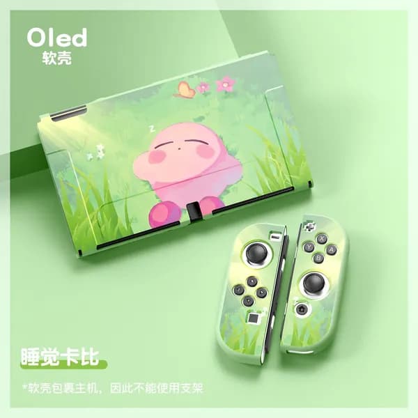 Чехол для Nintendo Switch OLED, новый, матовый TPU, с тиснением, раскрашенный, печатный, разделенный мягкий корпус