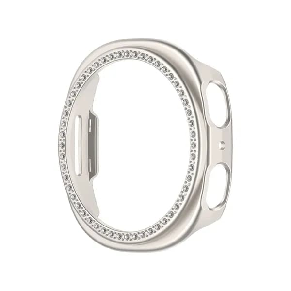 Подходит для Samsung Galaxy watch8 с однорядной алмазной защитной оболочкой-цвет starlight-44 мм