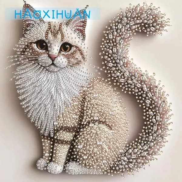 Алмазная мозаика "Кошка" Картина стразами Алмазное хобби 30х30см