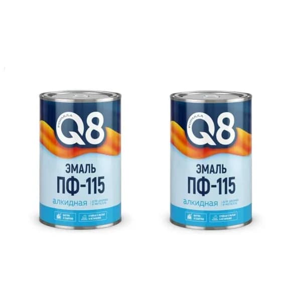 Эмаль Formula Q8 ПФ-115 желтая, 0,4 кг 2шт