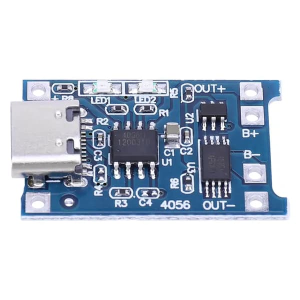 Модуль зарядки литиевых аккумуляторов TP4056 с разъёмом USB Type-C, ток 1 А, комплект из 10 шт.