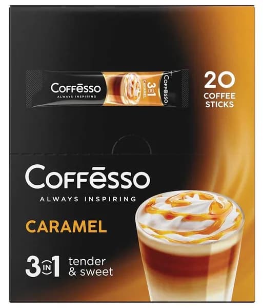 Coffesso Caramel Кофе растворимый 3 в 1, 20 стиков по 14 г