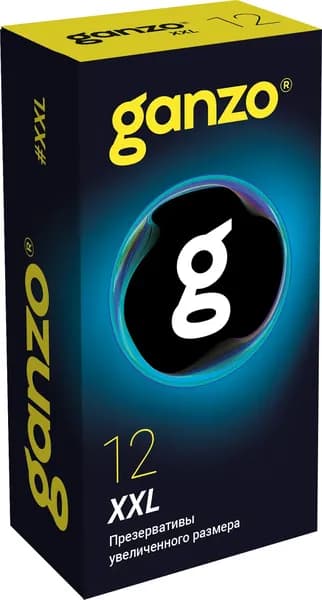 Презервативы GANZO XXL Black edition, увеличенного размера, 12 шт
