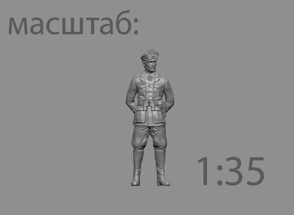 "Генерал Эрвин Роммель" Фигурка в масштабе 1:35 для диорам и макетов.