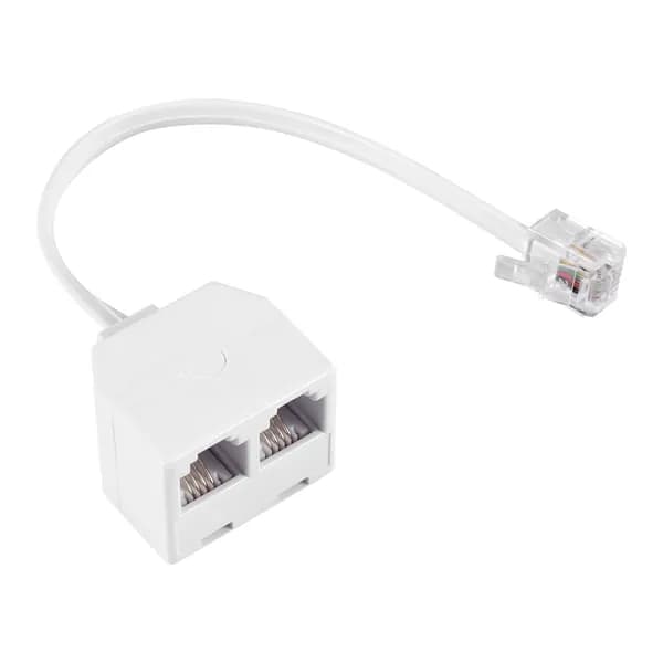 6P2C RJ11 между мужчинами и женщинами двухсторонний телефонный кабель-конвертер-разветвитель