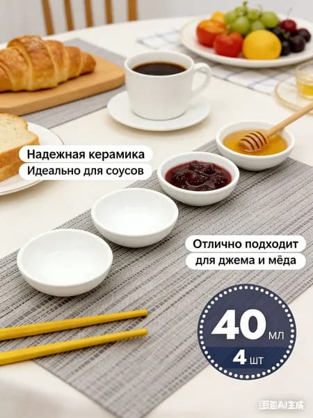 Соусник "Olivia1/", диаметр 6.88 см, 4 шт