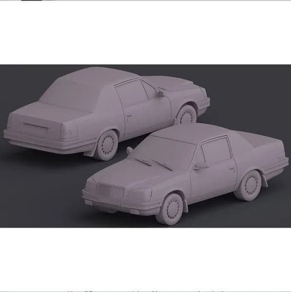Москвич Дуэт. Проектный автомобиль. Масштабная модель 1:72.