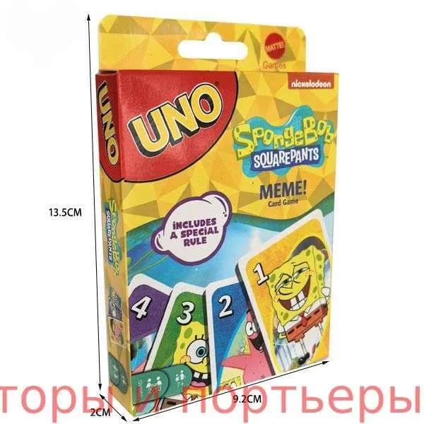 Настольная карточная игра UNO SpongeBob SquarePants карт, Привет, Новая версия игры для всей семьи