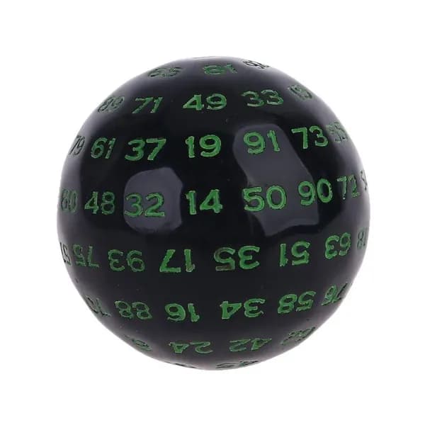 100-гранная игральная кость D100, Зеленый