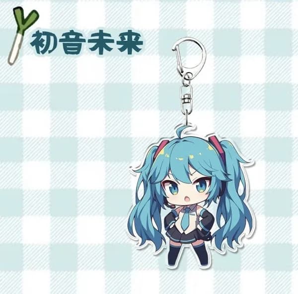 Акриловый брелок Hatsune Miku аниме-подвеска на рюкзак / ключница. Подарок для фанатов. Случайный дизайн.