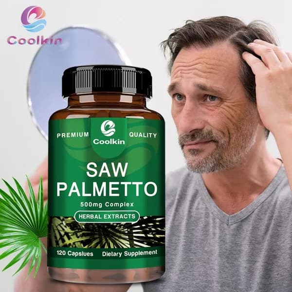 Coolkin Saw Palmetto (120 капсул): каждая капсула содержит 500 мг комплексного экстракта, предназначенного для поддержания здоровья предстательной железы у мужчин.