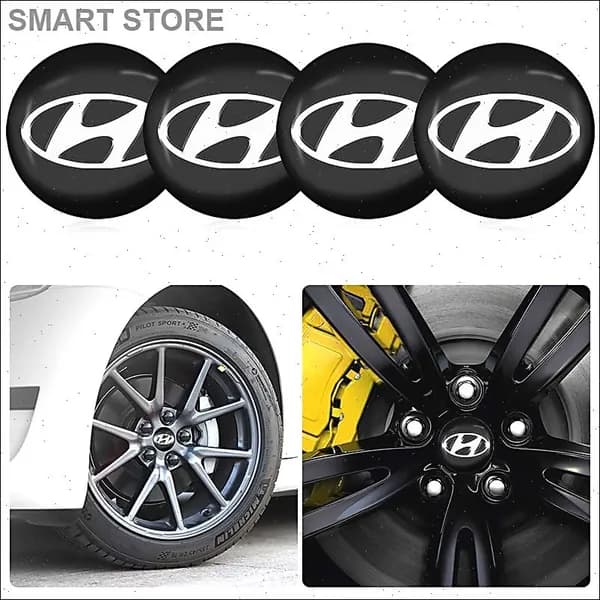 4 штуки Хёндай (Hyundai) автомобильных колпачков для ступиц диаметром 56 мм