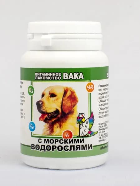 ВАКА витамины для собак с морскими водорослями 80 таблеток