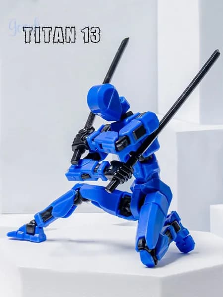 Робот синий Titan 13 Air Bound, многосуставная, подвижная, 3D печать, Lucky Titan13, шарнирный робот1