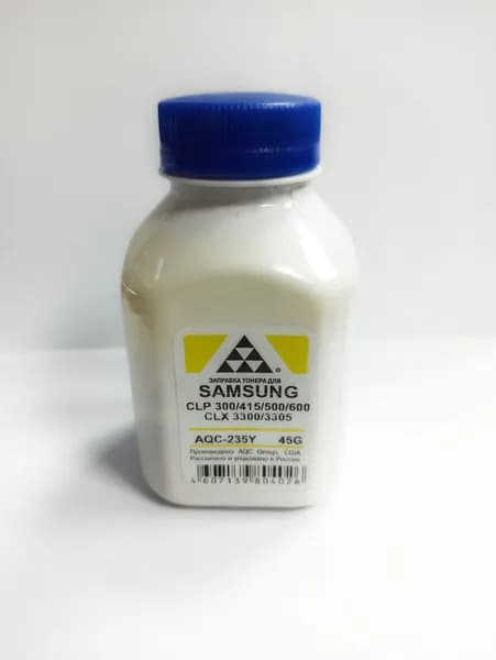 Тонер для картриджа HP W2072A Samsung CLT-404S 406S 407S 409S Желтый (флакон 45 грамм) AQC