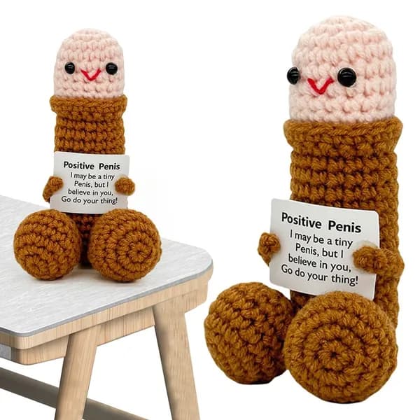 Вязанная игрушка ручной работы из молочного хлопка, 12 6 3 см