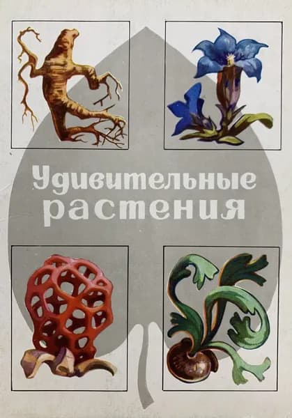 Открытка винтажная. Удивительные растения (комплект из 32 открыток). Изобразительное искусство. 1976 год