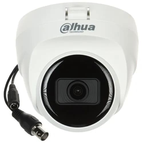 DAHUA HAC-T1A21P-U-A, 2 Мп, объектив 2,8 мм, ночное видение 25 м, встроенный микрофон, купольная камера.