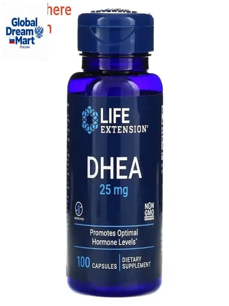 ДГЭА (дегидроэпиандростерон) Life Extension DHEA 25 мг 100 капсул