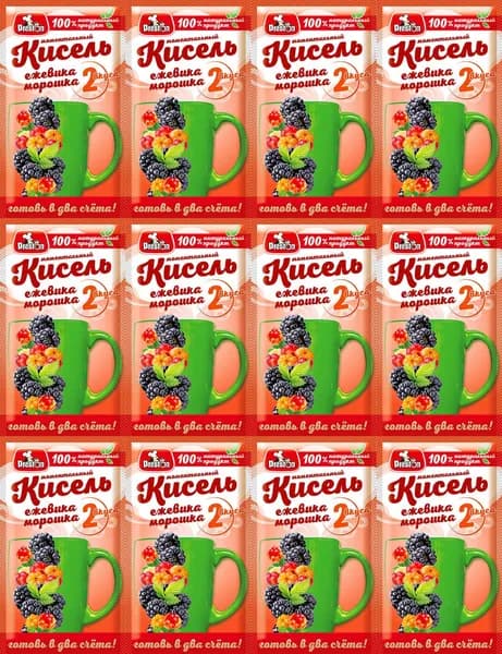 Preston Кисель с ароматом ежевики и морошки моментальный 30 г, 12 шт