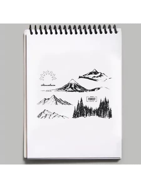 (1шт) Прозрачная силиконовая печать Sun Snow Mountain для детской руки.