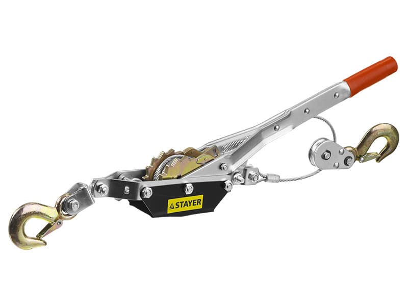 Лебедка STAYER "MAXPull" рычажная, тросовая, 4т/3м
