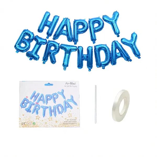 Воздушные шары на день рождения с надписью Happy Birthday, фольгированный баннер для украшения праздника, вечеринки и декора
