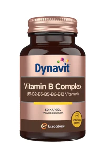 Витаминный комплекс Dynavit B Complex 50 капсул, энергия, витамины B1, B2, B3, B5, B6, B12