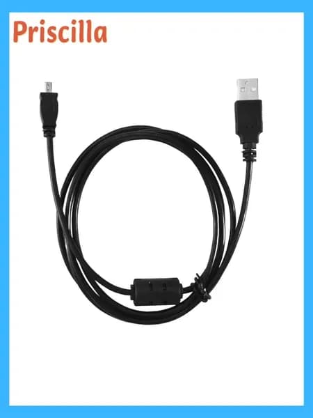Черный кабель USB 2.0 A на 8-контактный разъем Mini B с ферритом - 1,5 м / 59 дюймов совместим CoolPix P90