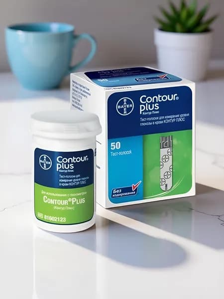 Тест полоски для глюкометра Контур Плюс (Contour Plus), 50 шт