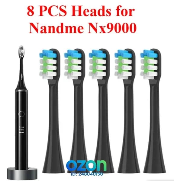 8 штук Зубная щетка головки для Nandme Nx9000 Sonic Электрическая зубная щетка