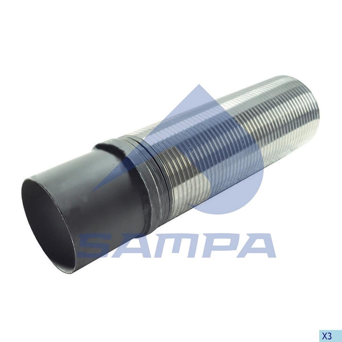Гофра выхлопная с фланцем MAN 110Х443 020.397 SAMPA