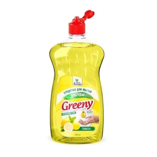 Средство для мытья посуды 1л Greeny Light лимон