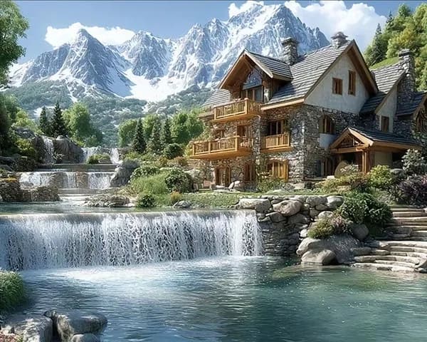 DIY цифровая картина, раскраска по номерам, антистресс холст для рисования (Раскраска по номерам на холсте + набор акриловых красок/400*500 мм)