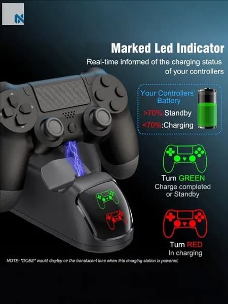 Док-станция для зарядки 2 геймпадов PS4 (Pro/Slim) беспроводное зарядное устройство для контроллеров DualShock 4