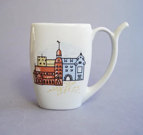 Винтажный поильник "Рига". Фарфор, СССР 1980-1990 (Объем: 200 мл)